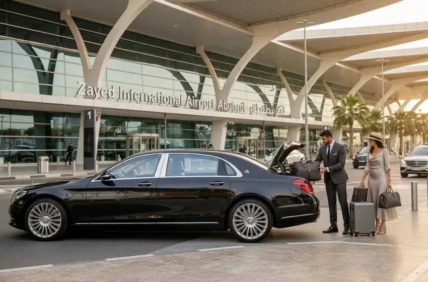 Driver dropping a guest in Abu Dhabi International Airport